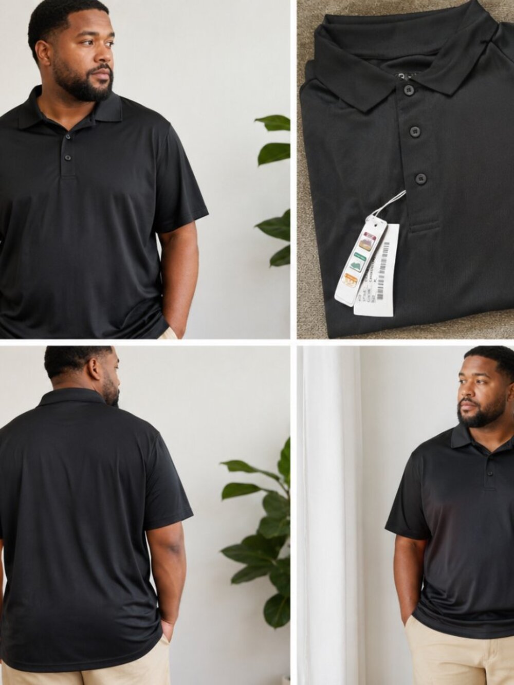 Men’s XL Gray Performance Polo Shirt – Golf / Casual / Activewear